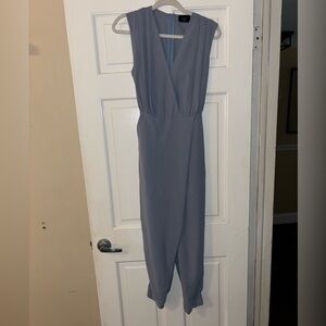 Blue work style jumpsuit